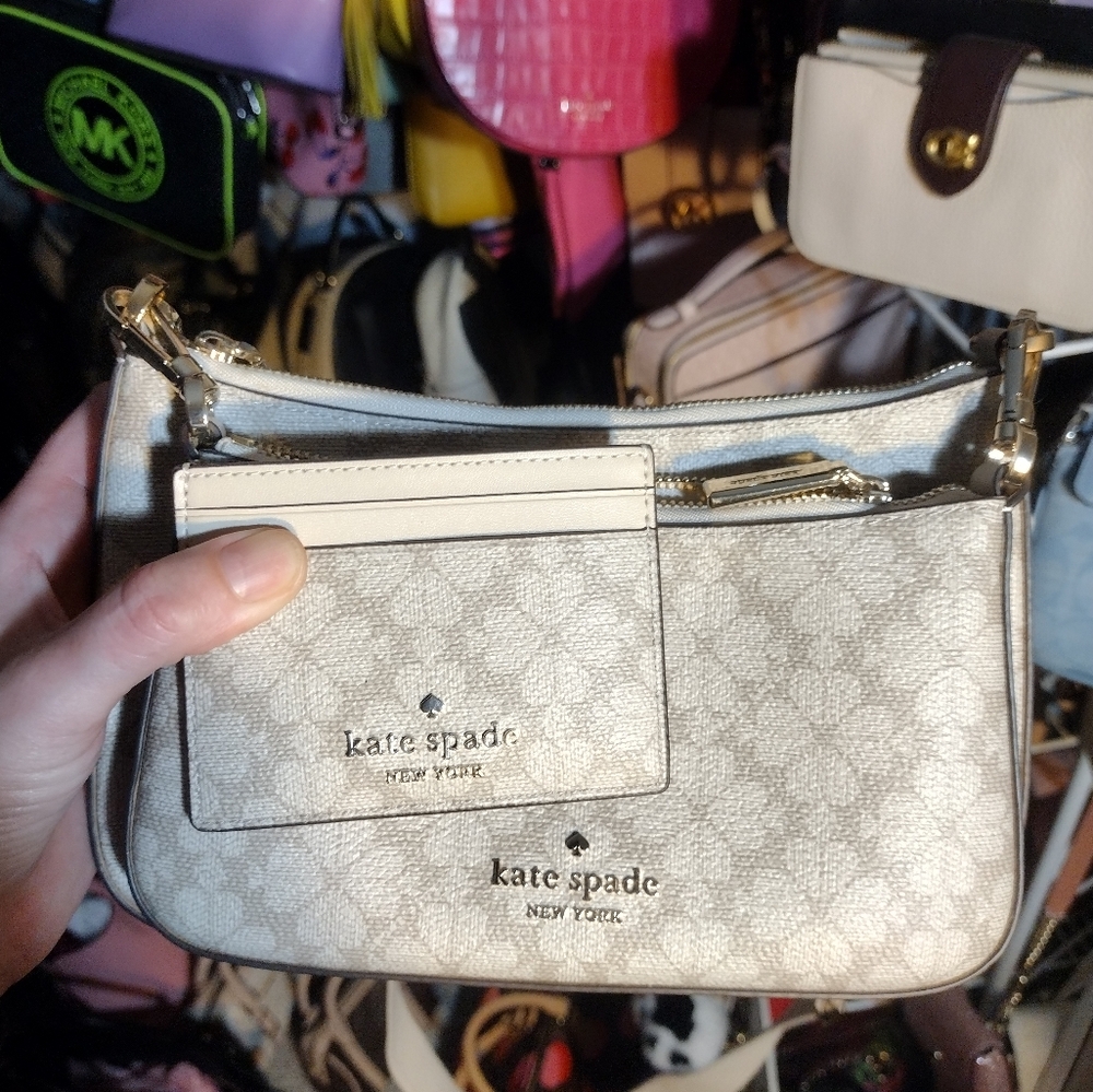 Kate Spade Flower Crossbody Duet With Matching Card Holder